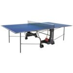 Garlando Challenge Indoor Foldable TT Table with Wheels - Blue Top