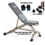York Fitness Bicep Set - 5Kgx2+Bench+Glove