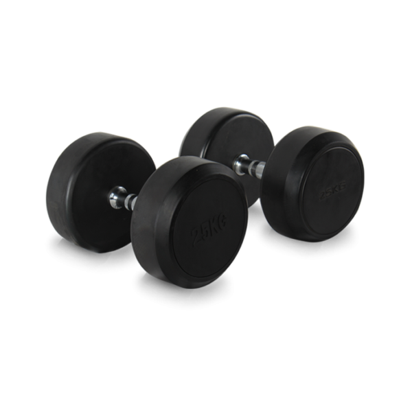 Gainmotion Fixed Rubber Dumbbell Set (Black) GMFRDS-01