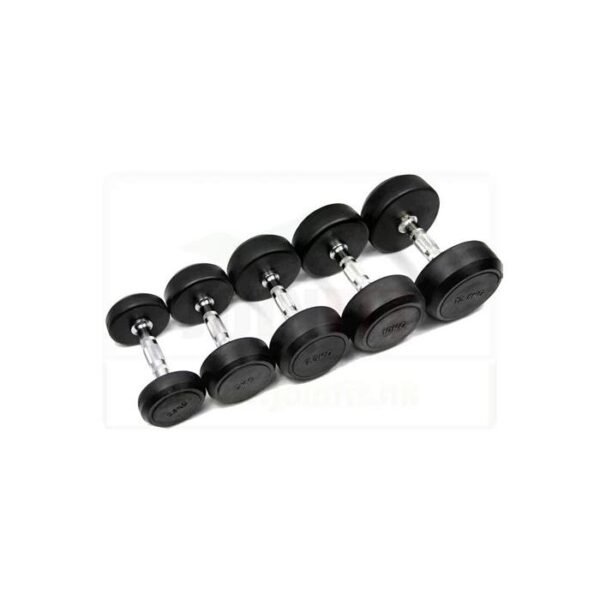 Gainmotion Fixed Rubber Dumbbell Set (Black) GMFRDS-01