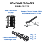 Home Gym Package – Mbel All in One Functional Trainer + Kaesun Fitness Korea – Multi Adjustable Bench NXF306 + Kaesun Fitness Korea Gym Weight Plate