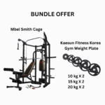 Bundle Offer Mbel Smith Cage and Kaesun Fitness Korea – 90kg Gym Weight Plate