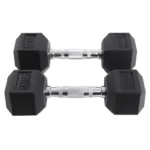 Axox Hex Rubber Coated Dumbbell | 2.5 to 25 Kg | Pair W03CB015-25K