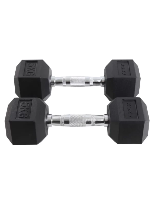 Axox Hex Rubber Coated Dumbbell | 2.5 to 25 Kg | Pair W03CB015-25K