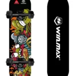 Winmax Skateboard, Ideal for Beginners and Adults, 9 Ply Maple Deck, 31 x 8 Inch WME71966