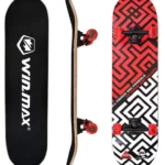 Winmax Skateboard, Beginners and Adults, 9 Ply Double Deck, 50 x 36 mm PU Wheel WME71874