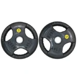 KnightShot Black Rubber Weight Plate | Pair-20 Kg-Black
