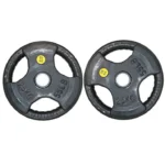 KnightShot Black Rubber Weight Plate | Pair-25 Kg-Black