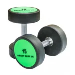 KnightShot PEV Dumbbell + Cast Iron Green-Black | Pair-15 Kg-Green/Black