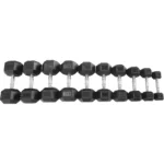 Axox Hex Rubber Coated Dumbbell Set 1 - 10 KG