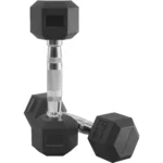 Axox Hex Rubber Coated Dumbbells | 2Kg - 20Kg-2 Kg