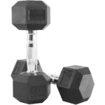 Axox Hex Rubber Coated Dumbbells 2Kg - 20Kg-6 Kg