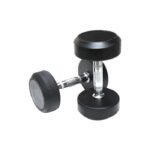 Gainmotion Fixed Rubber Dumbbell 12.5KG Pair (Black)