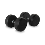 Gainmotion Fixed Rubber Dumbbell 17.5KG Pair (Black)
