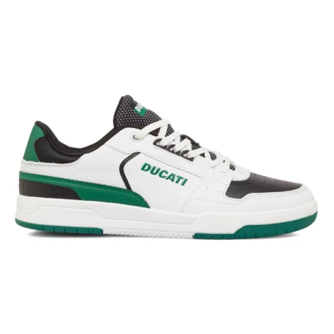 DUCATI TRACK WHITE BLACK GREEN FOOTWEAR; DU42M201-ABF3