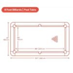 Emarald Pearl Modern Billiard Table - 8 Feet - view 5