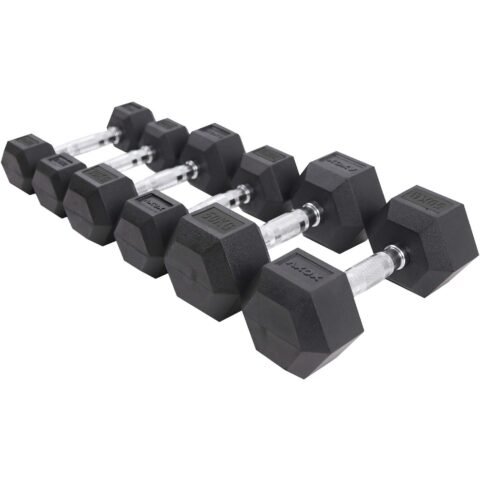 Axox Fitness Hex Rubber Coated Dumbbell Set 27.5-50 Kg