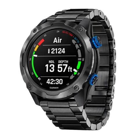 GARMIN Descent Mk2i Dive Computer Smartwatch Titanium Carbon Grey DLC with Titanium Band & Descent T1 Transmitter 10-02132-12