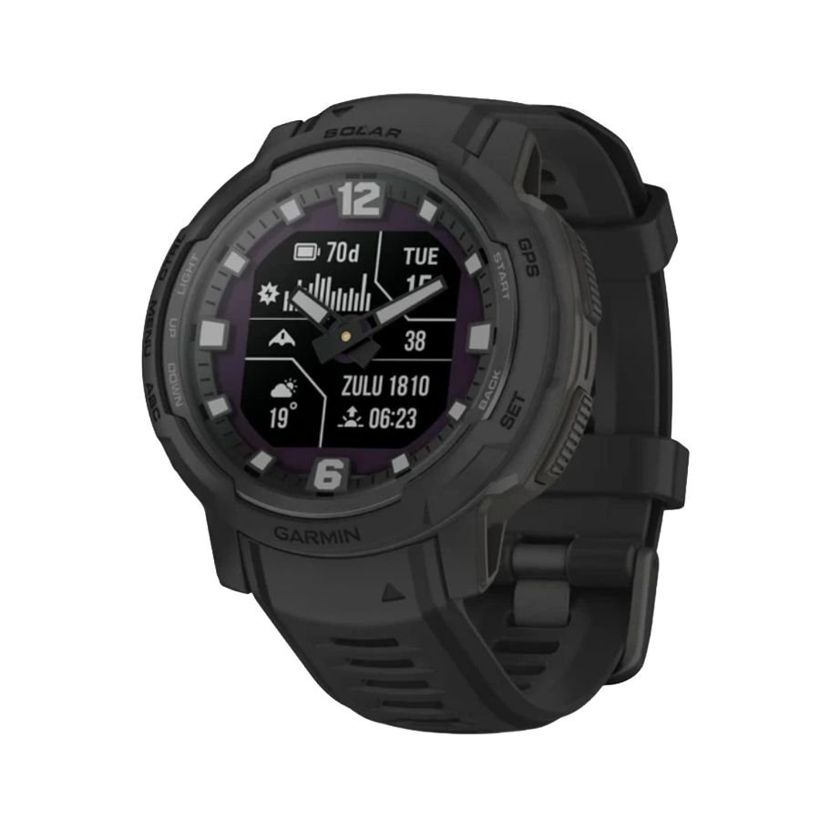 GARMIN Instinct Crossover Solar Tactical Edition Hybrid GPS Smartwatch Black 10-02730-00