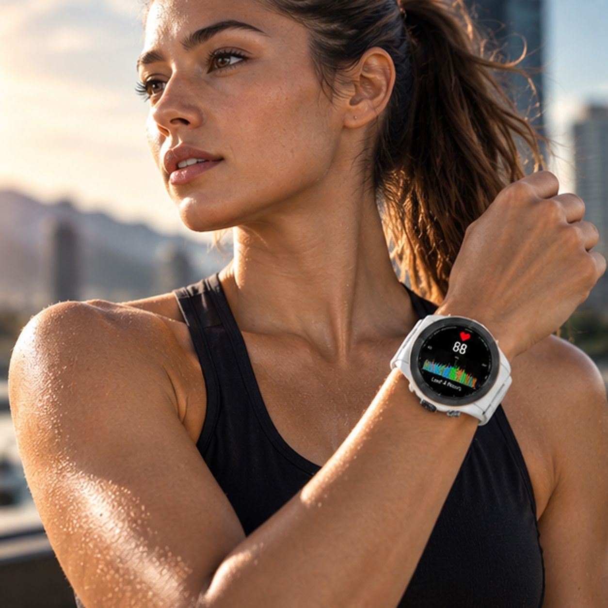 GARMIN Approach S70 42mm GPS Golf Smartwatch Black Ceramic Bezel with White 42 mm 10-02746-10 view 4