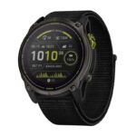 GARMIN Enduro 3 Solar GPS Ultra-Performance Smartwatch Carbon Gray DLC Titanium and Black UltraFit Nylon Strap 10-02751-01