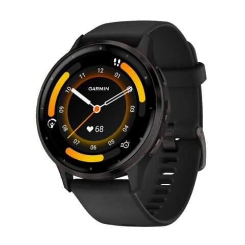 GARMIN Venu 3 GPS Fitness Smartwatch Slate Stainless Steel Bezel with Black Case