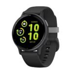GARMIN Vivoactive 5 GPS Fitness Smartwatch Slate Aluminum Bezel with Black Case Silicone Band 10-02862-10