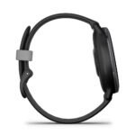 GARMIN Vivoactive 5 GPS Fitness Smartwatch Slate Aluminum Bezel with Black Case Silicone Band 10-02862-10 view 2