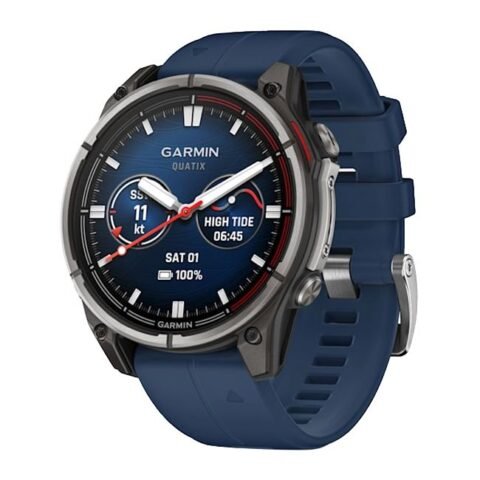 GARMIN Quatix 8 AMOLED Marine GPS Smartwatch Sapphire Lens with Titanium Bezel 47 mm 10-02904-51