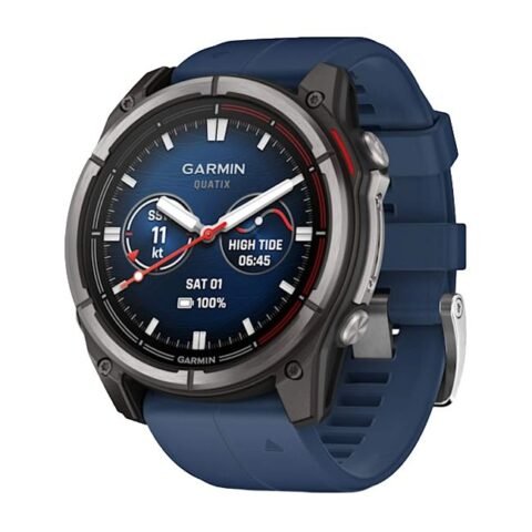 GARMIN Quatix 8 AMOLED Marine GPS Smartwatch Sapphire Titanium with Captain Blue 51mm 10-02905-91