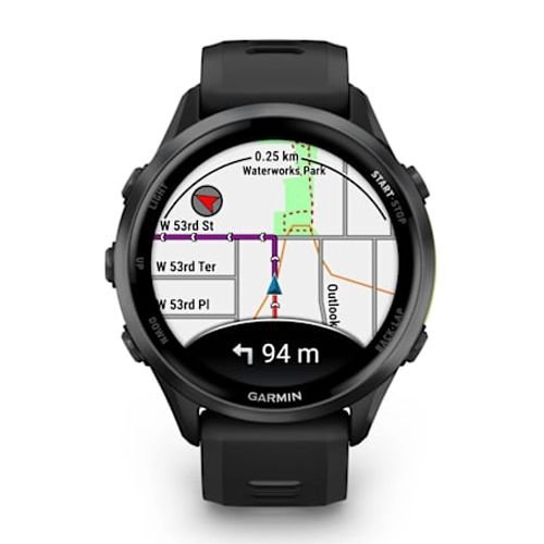 GARMIN Forerunner 970 Premium GPS Running Smartwatch Black/Translucent Whitestone Band 10-02969-10 view 2