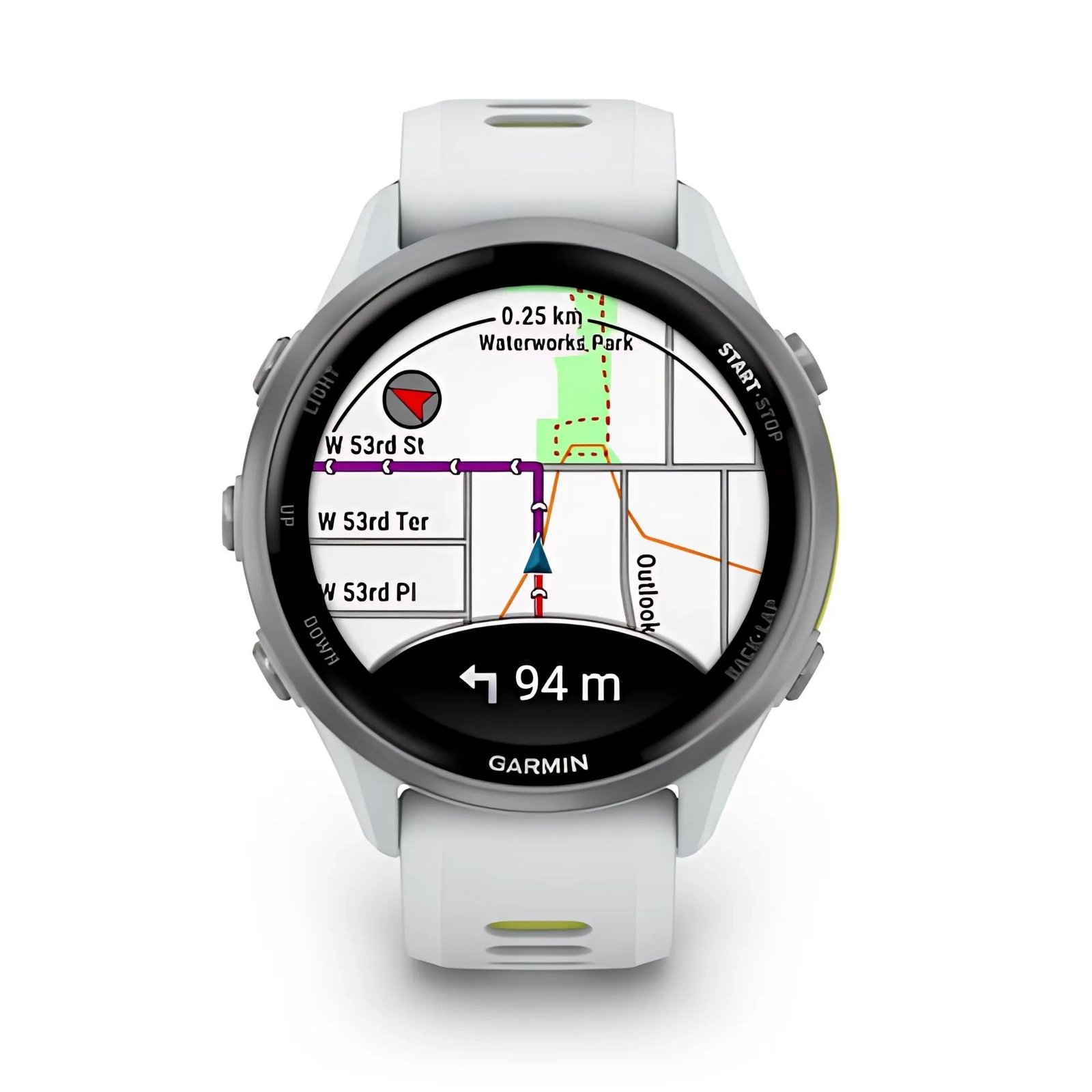 GARMIN Forerunner 970 Titanium with Whitestone Case and Whitestone/Translucent Amp Yellow Band 10-02969-11 view 2