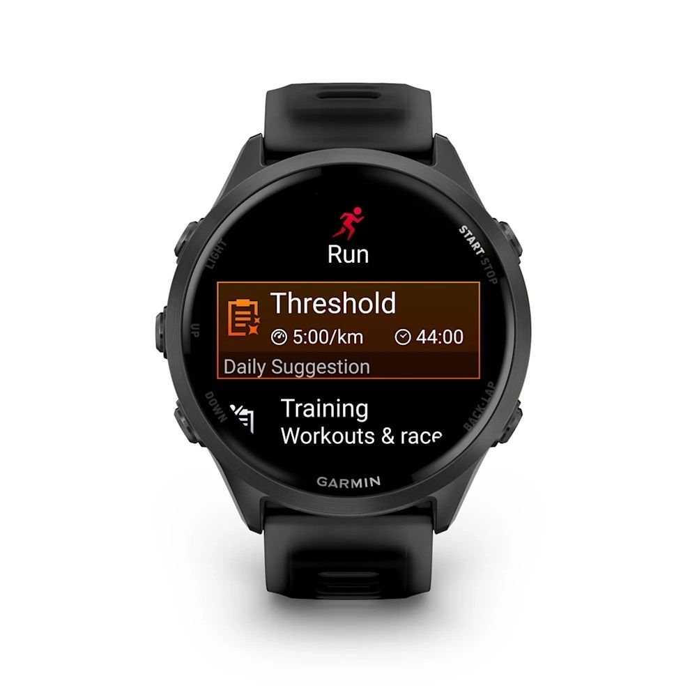 GARMIN Forerunner 570 Slate Grey Aluminium with Translucent Black/Black Band view 2