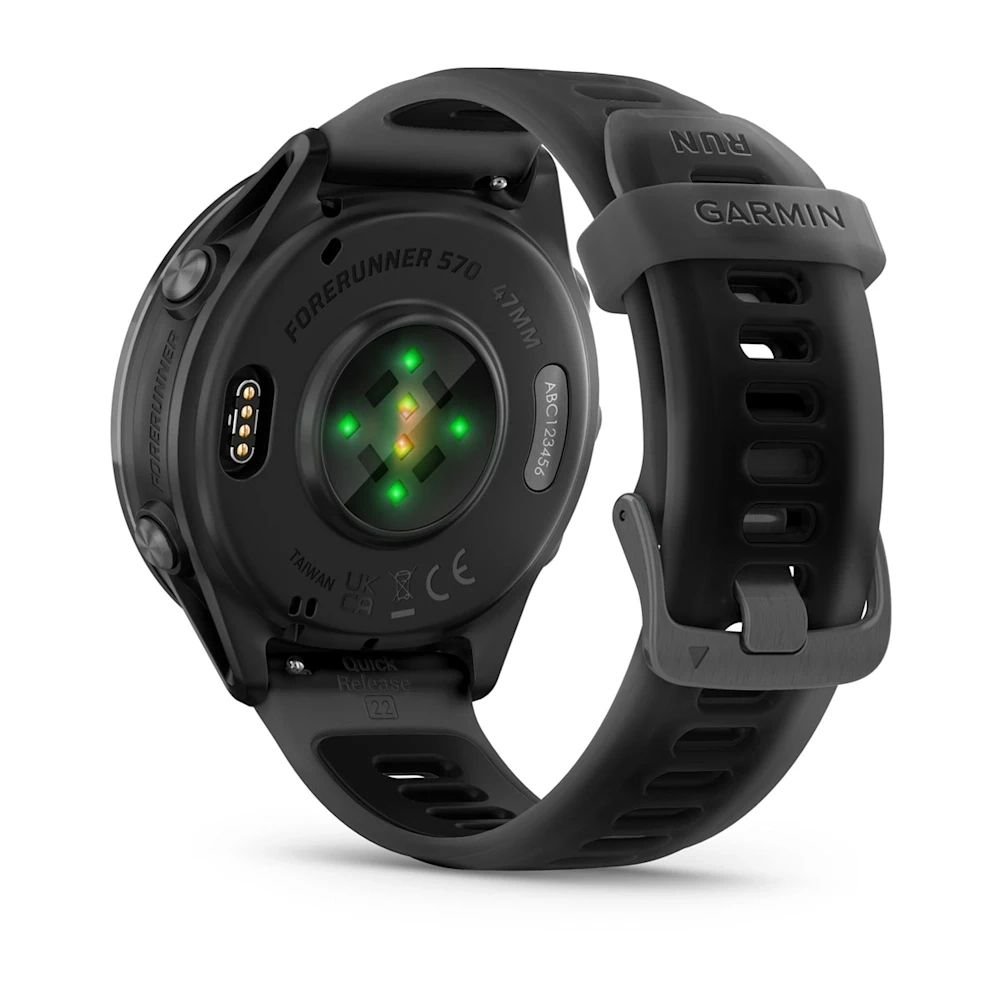 GARMIN Forerunner 570 Slate Grey Aluminium with Translucent Black/Black Band view 3