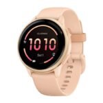 GARMIN Vivoactive 6 GPS Fitness Smartwatch Metallic Pink Dawn with Pink Dawn Silicone Band 10-02985-03
