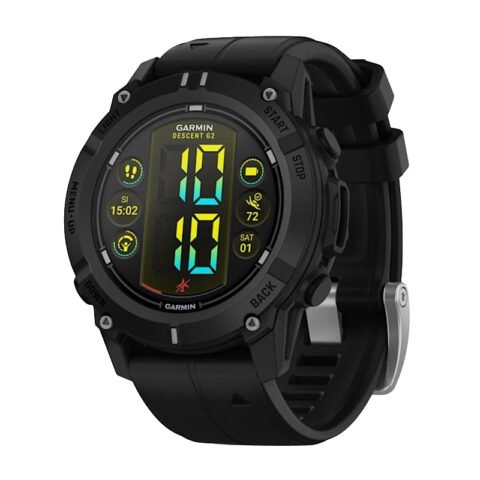 GARMIN Descent G2 Dive Computer Smartwatch Black with Black Silicone Band 10-02986-00