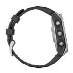 GARMIN Fenix E AMOLED GPS Multisport Smartwatch Stainless Steel with Black Silicone Band 47mm 10-03025-00 view 2