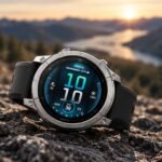 GARMIN Fenix E AMOLED GPS Multisport Smartwatch Stainless Steel with Black Silicone Band 47mm 10-03025-00 view 4