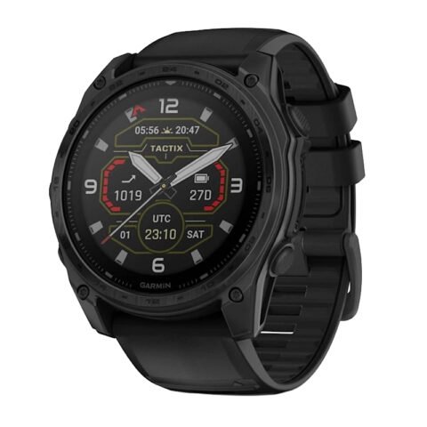 GARMIN Tactix 8 Solar Tactical GPS Smartwatch Black with Black Silicone Band 51mm 10-03407-01