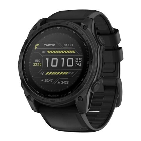 GARMIN Tactix 8 Solar Elite Tactical GPS Smartwatch Black with Black Silicone Band 51mm 10-03407-11