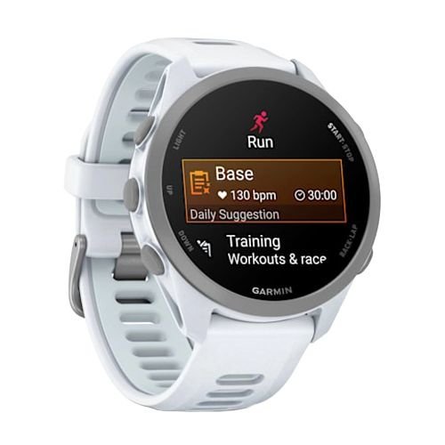 GARMIN Forerunner 170 Music GPS Running Smartwatch Whitestone with Whitestone/Cloud Blue Band 10-03920-11 view 3