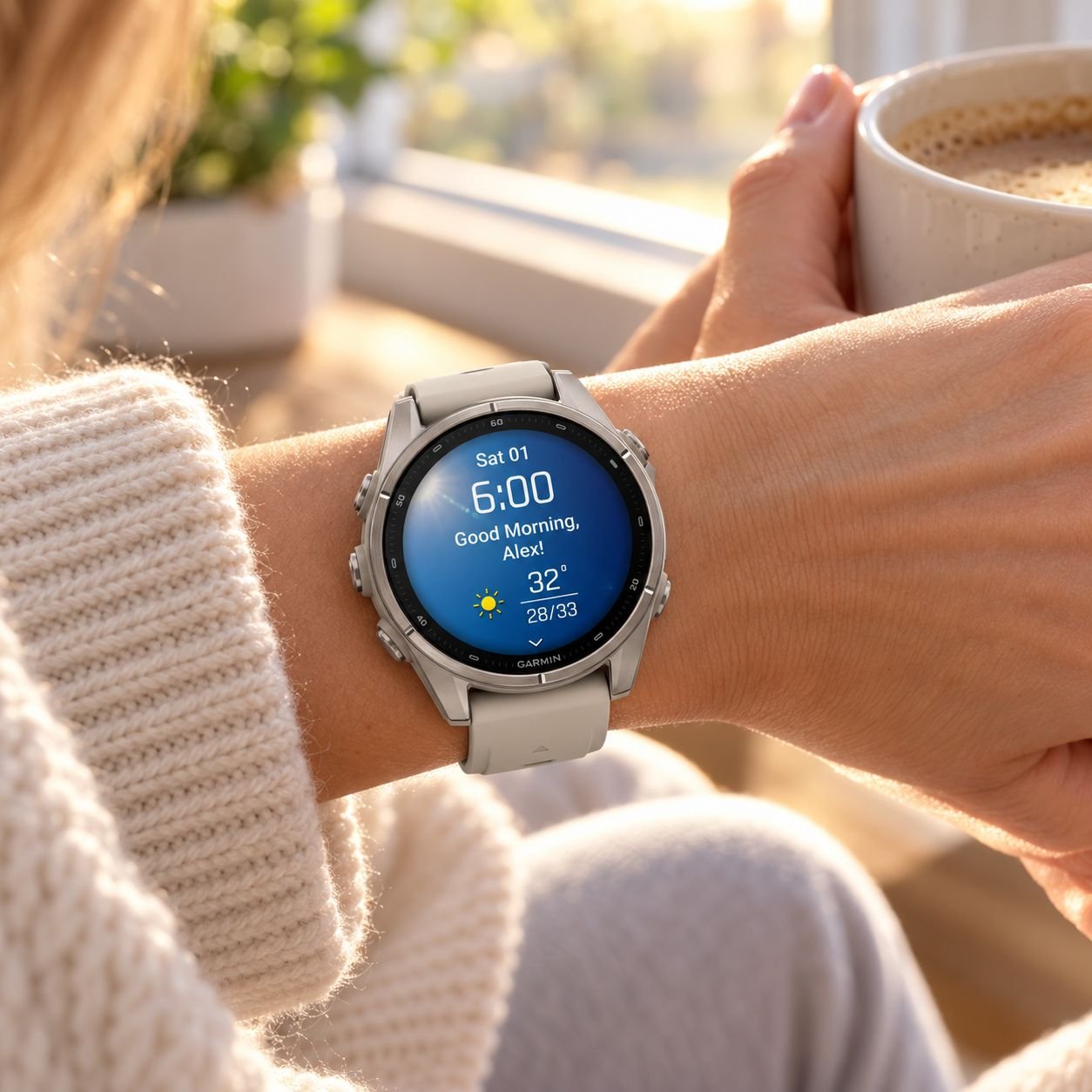 GARMIN Fenix 9 GPS Smartwatch Titanium with view 4