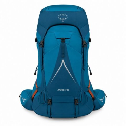 Osprey Atmos AG LT Lightweight Men’s Backpacking Backpack 50L Night Shift/Scoria Blue
