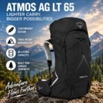 Osprey Atmos AG LT Lightweight Men’s Backpacking Backpack 65L Black L/XL view 4
