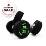 Dawson Sports Rubber Round Dumbbells Black Pair 25 Kg Ex-Display 12-235-9-DUP