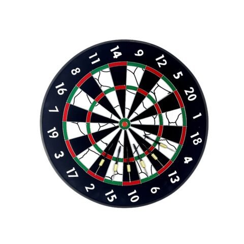 MESUCA 18-INCH FLOCKING DARTBOARD SET 1 BOARD AND 6 PCS DARTSSIZE: 18 MBB23443