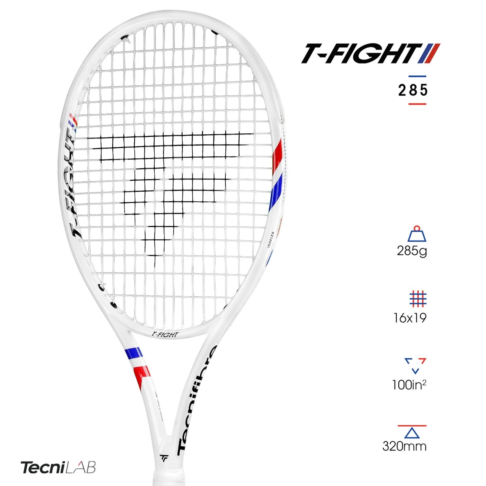 Tecnifibre T-Fight 285 Isoflex 2025 Tennis Racquet Grip 2 14FI285X52 view 3