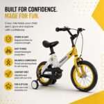 Mogoo Spark 16-Inch Kids Magnesium Bike with Training Wheels Yellow 16SPRK-YL view 3