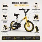 Mogoo Spark 16-Inch Kids Magnesium Bike with Training Wheels Yellow 16SPRK-YL view 4