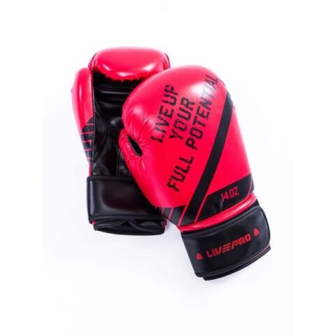 LivePro Boxing Gloves Durable PU Leather Sparring Gloves Red/Black 14 Oz 20080125-101